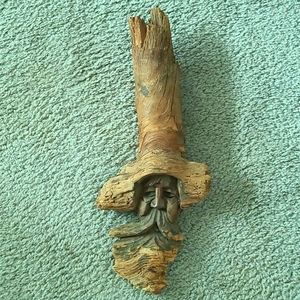 Collectible hand carved wood spirit